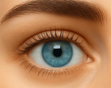 Yeux bleus, après l'intervention