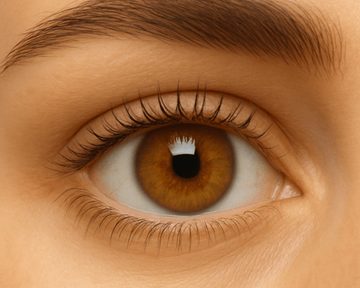 Yeux noisette, après l'intervention