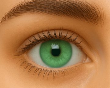 Yeux verts, après l'intervention